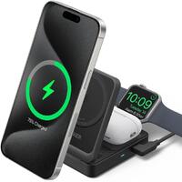 Док-станція Anker Magsafe MagGo 3-in-1 Qi2 15W 40W USB-C Charger Black (A2918)