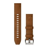 Гібридний шкіряний/каучуковий ремінець для Garmin QuickFit™ 22 Watch Straps Leather/FKM Hybrid Strap, Brown/Black
