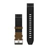 Гібридний шкіряний/каучуковий ремінець для Garmin QuickFit™ 22 Watch Straps Leather/FKM Hybrid Strap, Tundra/Black