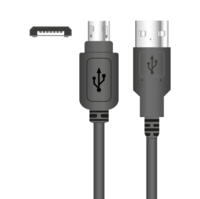 Кабель Sigma mobile Micro-USB с зауженным корпусом, 1А длина 0.85 м