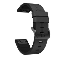 Кожаный ремешок для часов Garmin Fenix 5/6, Forerunner 935/945 22 Watch Bands Black Leather