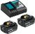 Набір акумуляторів Makita 18V with 2x BL1860B акумулятори 6.0Ah + DC18RC зарядний пристрій (199480-6)