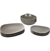 Набір тарілок для 4 персон, 12 одиниць Villeroy&Boch Organic Taupe (19-5166-7271)