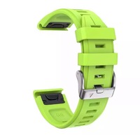 Ремешок 20мм для часов Garmin Fenix 6s/7s Watch Bands Green Silicone