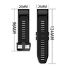 Ремешок 26мм для часов Garmin Fenix 5x/6x, Quatix 6x Bands Black Silicone