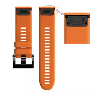 Ремешок на запястье для Garmin Fenix 5x/6x Watch Bands Orange Silicone