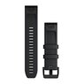 Ремешок на запястье для Garmin QuickFit 22 Watch Bands Black with Black Stainless Steel Hardware