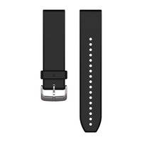 Ремешок на запястье для Garmin QuickFit™ 22 Watch Bands Black/Silver Silicone