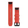 Ремешок на запястье для Garmin QuickFit 22 Watch Bands Laser Red with Black Stainless Steel Hardware