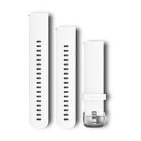 Ремешок на запястье для Garmin Vivoactive 3 Quick Release Bands White with Silver Hardware (20 mm) белый (двухразмерный)