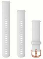 Ремешок на запястье для Garmin Vivoactive 4s Quick Release Bands (18 mm) White with Rose Gold Hardware
