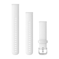 Ремешок на запястье для Garmin Vivoactive 4s Quick Release Bands (18 mm) White with Silver Hardware