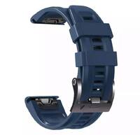 Ремешок QuickFit 22 Watch Bands Dark Blue Silicone для часов Garmin