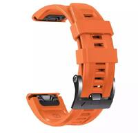 Ремешок QuickFit 22 Watch Bands Orange Silicone для часов Garmin