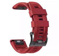 Ремешок QuickFit 22 Watch Bands Red Silicone для часов Garmin