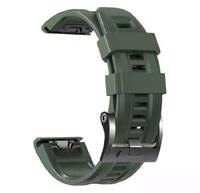 Ремешок QuickFit 26 Watch Bands Army Green Silicone для часов Garmin