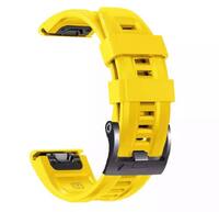 Ремешок QuickFit 26 Watch Bands Yellow Silicone для часов Garmin