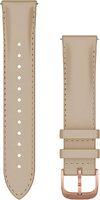 Ремінець до годинника Garmin Quick Release Bands (20 mm) Light Sand Italian Leather with 18K Rose Gold PVD Hardware