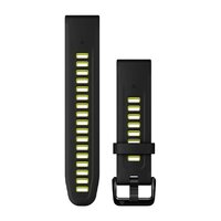 Силіконовий ремінець для Garmin QuickFit™ 20 Watch Bands Black/Electric Lime Silicone