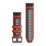 Силіконовий ремінець для Garmin QuickFit 26 Watch Bands Flame Red/Graphite Silicone
