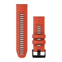 Силіконовий ремінець для Garmin QuickFit 26 Watch Bands Flame Red/Graphite Silicone