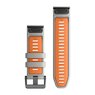 Силіконовий ремінець для Garmin QuickFit 26 Watch Bands Fog Gray/Ember Orange Silicone