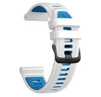 Силіконовий ремінець для годинника Garmin Forerunner 965 (22 mm) Amp Whitestone/Tidal Blue with Black Hardware