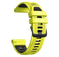 Силіконовий ремінець для годинника Garmin Forerunner 965 (22 mm) Amp Yellow/Black with Black Hardware
