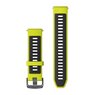 Силіконовий ремінець для годинника Garmin Forerunner 965 Amp Yellow/Black with Slate Hardware
