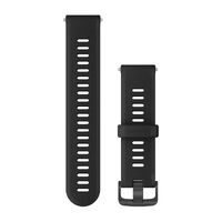 Силіконовий ремінець для годинника Garmin Forerunner Watch Bands (22 mm) Black with Black Hardware