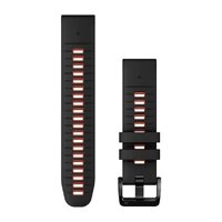 Силіконовий ремінець для годинника Garmin QuickFit 22 Watch Bands Black/Flame Red Silicone