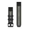 Силіконовий ремінець для годинника Garmin QuickFit 22 Watch Bands Black/Pebble Gray Silicone