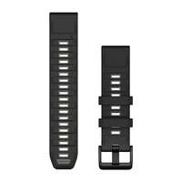 Силіконовий ремінець для годинника Garmin QuickFit 22 Watch Bands Black/Pebble Gray Silicone