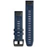 Силіконовий ремінець для годинника Garmin QuickFit 22 Watch Bands Captain Blue with Black Stainless Steel Hardware