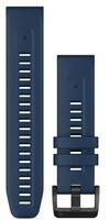 Силіконовий ремінець для годинника Garmin QuickFit 22 Watch Bands Captain Blue with Black Stainless Steel Hardware