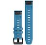 Силіконовий ремінець для годинника Garmin QuickFit 22 Watch Bands Cirrus Blue with Black Stainless Steel Hardware