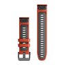 Силіконовий ремінець для годинника Garmin QuickFit 22 Watch Bands Flame Red/Graphite Silicone