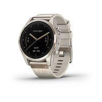 Смарт-годинник Garmin epix Pro (Gen 2) – Sapphire Edition | 42 mm Soft Gold with Cream Heathered Nylon Band