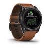 Смарт-годинник Garmin epix Pro (Gen 2) – Sapphire Edition | 51 mm Carbon Grey DLC Titanium with Chestnut Leather Band