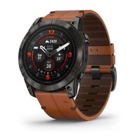 Смарт-годинник Garmin epix Pro (Gen 2) – Sapphire Edition | 51 mm Carbon Grey DLC Titanium with Chestnut Leather Band