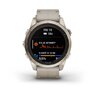 Смарт-годинник Garmin Fenix 7S Pro – Sapphire Solar Edition Soft Gold with Limestone Leather Band