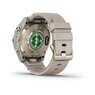 Смарт-годинник Garmin Fenix 7S Pro – Sapphire Solar Edition Soft Gold with Limestone Leather Band