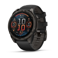 Смарт-годинник Garmin Fenix 8 – 47 mm, AMOLED Sapphire, Carbon Gray DLC Titanium with Black/Pebble Gray Silicone Band