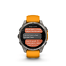 Смарт-годинник Garmin Fenix 8 – 47 mm, AMOLED Sapphire, Titanium with Spark Orange/Graphite Silicone Band