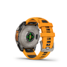 Смарт-годинник Garmin Fenix 8 – 47 mm, AMOLED Sapphire, Titanium with Spark Orange/Graphite Silicone Band