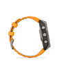 Смарт-годинник Garmin Fenix 8 – 47 mm, AMOLED Sapphire, Titanium with Spark Orange/Graphite Silicone Band