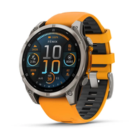 Смарт-годинник Garmin Fenix 8 – 47 mm, AMOLED Sapphire, Titanium with Spark Orange/Graphite Silicone Band