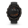 Смарт-годинник Garmin Fenix 8 – 47 mm, Solar Sapphire, Carbon Gray DLC Titanium with Black/Pebble Gray Silicone Band