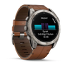 Смарт-годинник Garmin Fenix 8 – 51 mm, AMOLED Sapphire bare titanium, black with a Chestnut leather band, plus a graphite silicone band