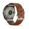 Смарт-годинник Garmin Fenix 8 – 51 mm, AMOLED Sapphire bare titanium, black with a Chestnut leather band, plus a graphite silicone band
